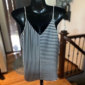 Express Stripe Tank Cami Black White Size Small